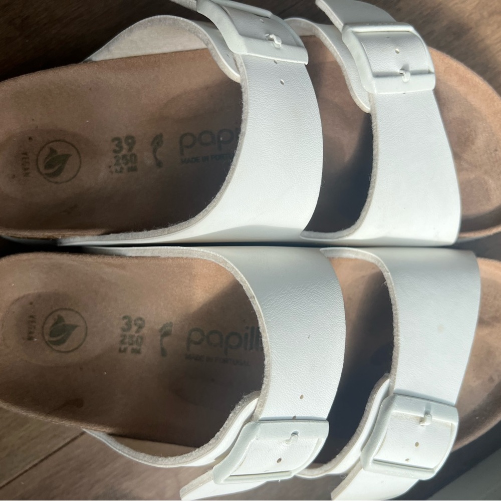 BIRKENSTOCK !LIKE NEW!  Papillio Sandals - White size 39 (US 8/8.5) - Picture 4 of 9